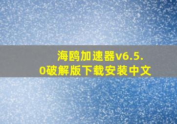 海鸥加速器v6.5.0破解版下载安装中文