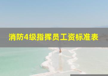 消防4级指挥员工资标准表