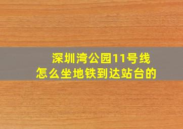 深圳湾公园11号线怎么坐地铁到达站台的