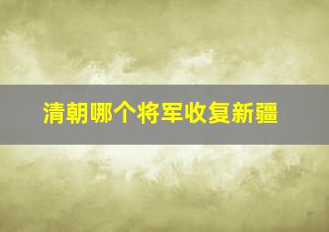 清朝哪个将军收复新疆