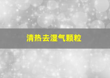 清热去湿气颗粒