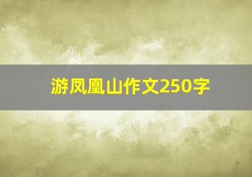 游凤凰山作文250字