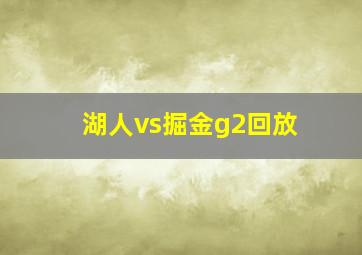 湖人vs掘金g2回放