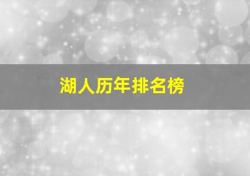 湖人历年排名榜