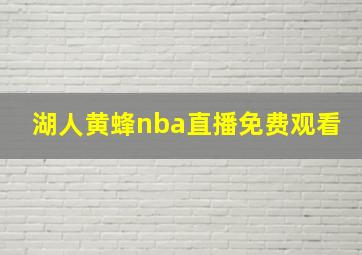 湖人黄蜂nba直播免费观看