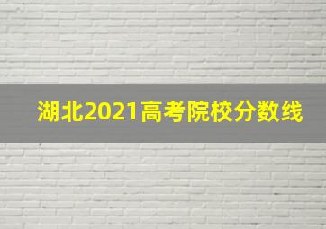 湖北2021高考院校分数线