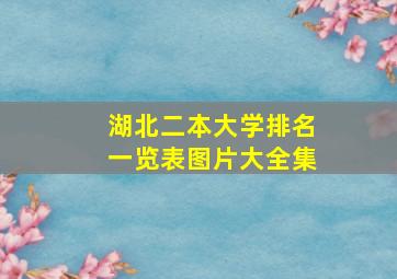 湖北二本大学排名一览表图片大全集