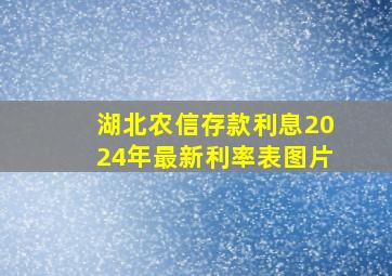 湖北农信存款利息2024年最新利率表图片