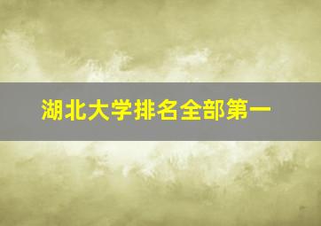 湖北大学排名全部第一