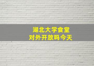 湖北大学食堂对外开放吗今天