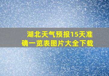 湖北天气预报15天准确一览表图片大全下载