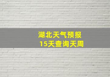 湖北天气预报15天查询天周