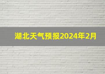 湖北天气预报2024年2月