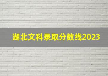 湖北文科录取分数线2023