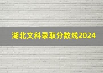 湖北文科录取分数线2024