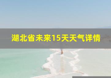 湖北省未来15天天气详情