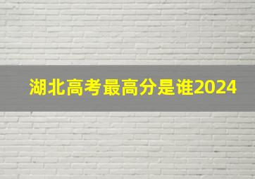 湖北高考最高分是谁2024