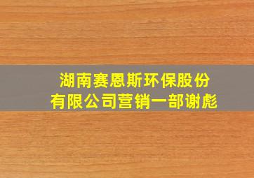 湖南赛恩斯环保股份有限公司营销一部谢彪