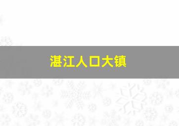 湛江人口大镇