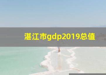 湛江市gdp2019总值