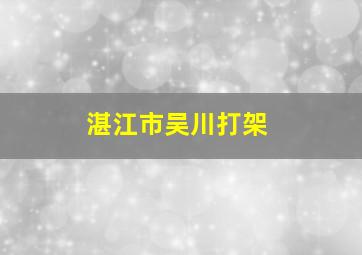 湛江市吴川打架