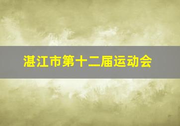 湛江市第十二届运动会