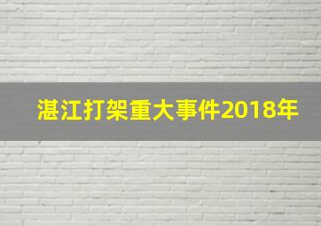 湛江打架重大事件2018年