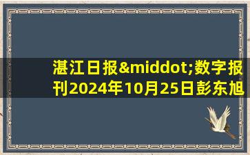 湛江日报·数字报刊2024年10月25日彭东旭公告