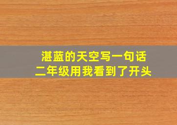 湛蓝的天空写一句话二年级用我看到了开头