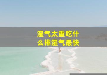 湿气太重吃什么排湿气最快