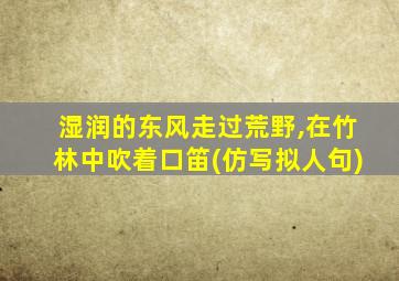 湿润的东风走过荒野,在竹林中吹着口笛(仿写拟人句)