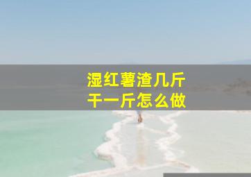 湿红薯渣几斤干一斤怎么做