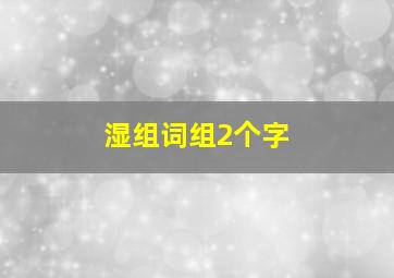 湿组词组2个字