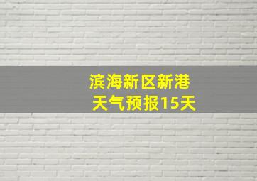 滨海新区新港天气预报15天