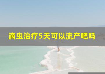 滴虫治疗5天可以流产吧吗