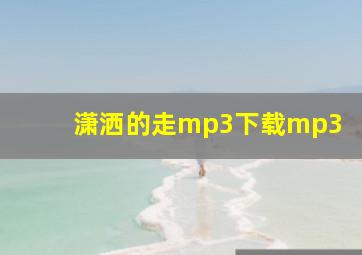 潇洒的走mp3下载mp3