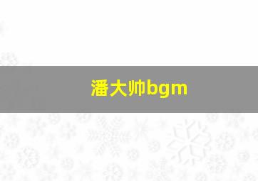 潘大帅bgm