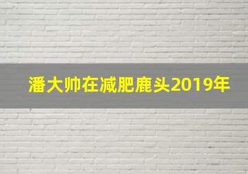 潘大帅在减肥鹿头2019年