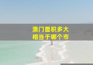 澳门面积多大相当于哪个市