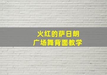 火红的萨日朗广场舞背面教学