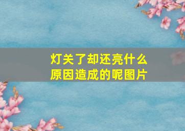 灯关了却还亮什么原因造成的呢图片