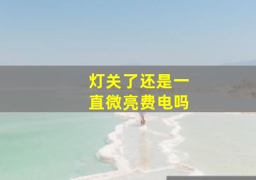 灯关了还是一直微亮费电吗