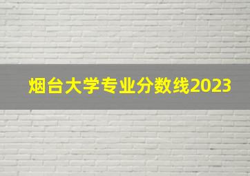 烟台大学专业分数线2023