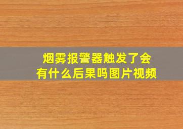 烟雾报警器触发了会有什么后果吗图片视频