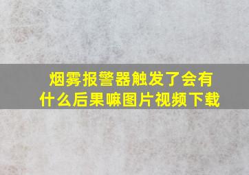 烟雾报警器触发了会有什么后果嘛图片视频下载