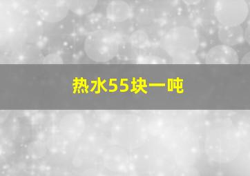 热水55块一吨