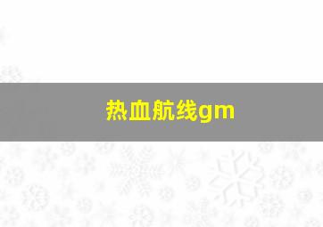 热血航线gm