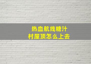 热血航线糖汁村屋顶怎么上去