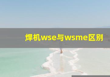 焊机wse与wsme区别