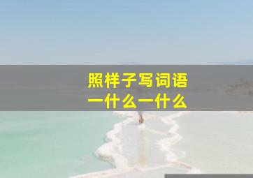 照样子写词语一什么一什么